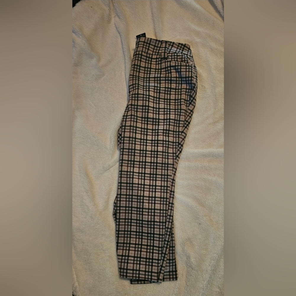 Torrid Plaid Double Knit Ankle Skinny Pants